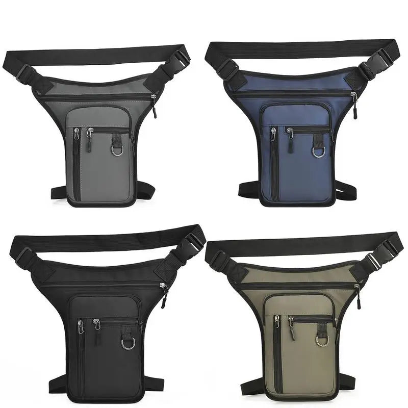 Waterproof Nylon Men Drop Leg Bag Pack Motorcycle Riding Casual Shoulder Cross Body Thigh Male Hip Belt Waist Bags