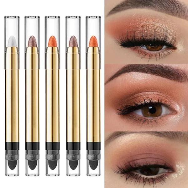 6color Eye Shadow Pen Eye Makeup Lying Silkworm Pen Double Ended