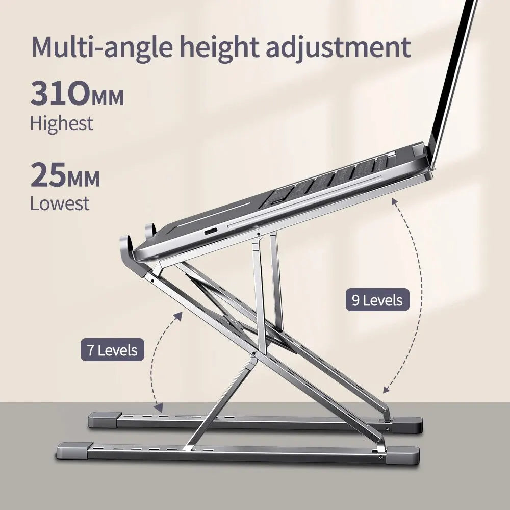 N8 Adjustable Laptop Stand - Foldable Cooling Pad for MacBook