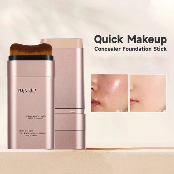 Life Girls Watery Double Headed Foundation Stick With Brush Natural