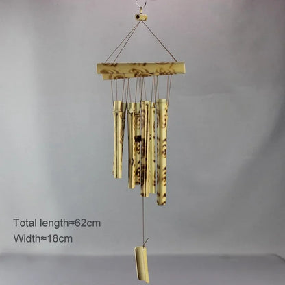 Handmade Tubes Bamboo Bell Natural Wind Chimes Indoors Pendant Balcony Home Hotel Decor Outdoor Yard Garden Windchime Crafts