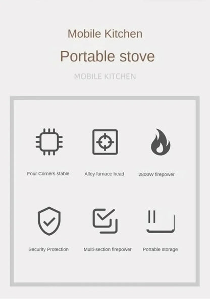 Portable Mini Square Stove – Ultra-Light Camping Cookware