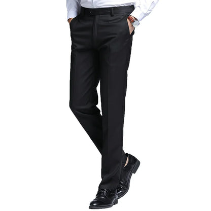 Men's Straight Slim Suit Pants - Formal Trousers