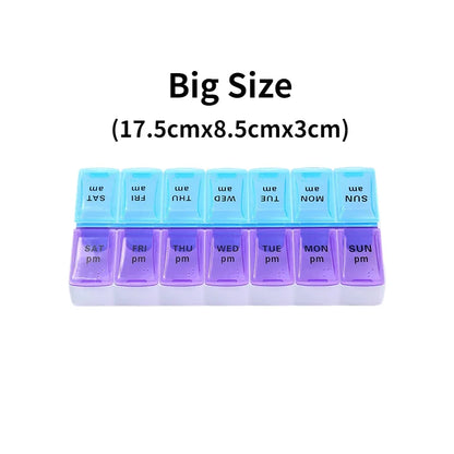 7-Day Travel Pill Organizer with 14 Grids