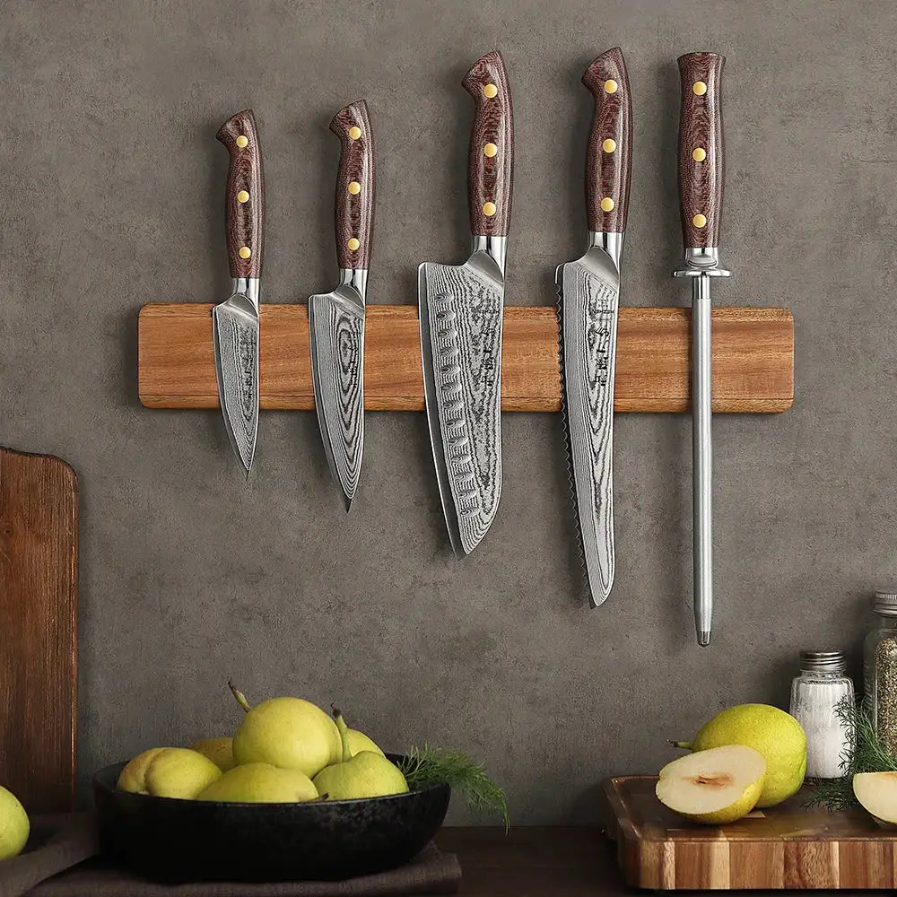 Acacia Wood Magnetic Knife Holder