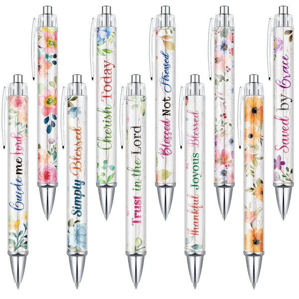 10 20 30 50 Pcs Christian Pens For Women Religious Inspirational