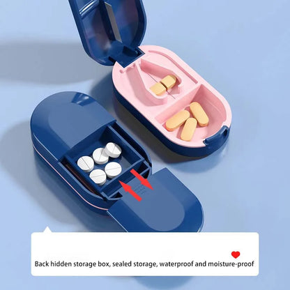 Portable Pill Cutter with Invisible Storage Box