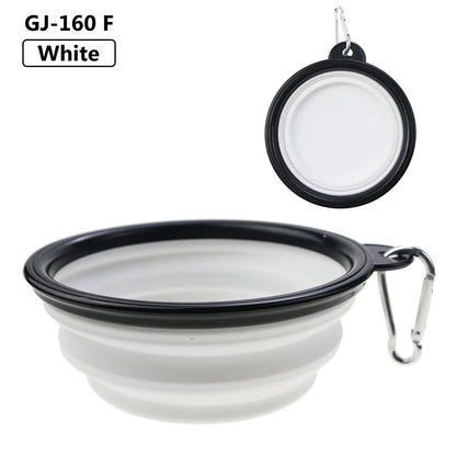 350ml Folding Pet Bowl - Portable Travel Dog & Cat Bowl with Keychain