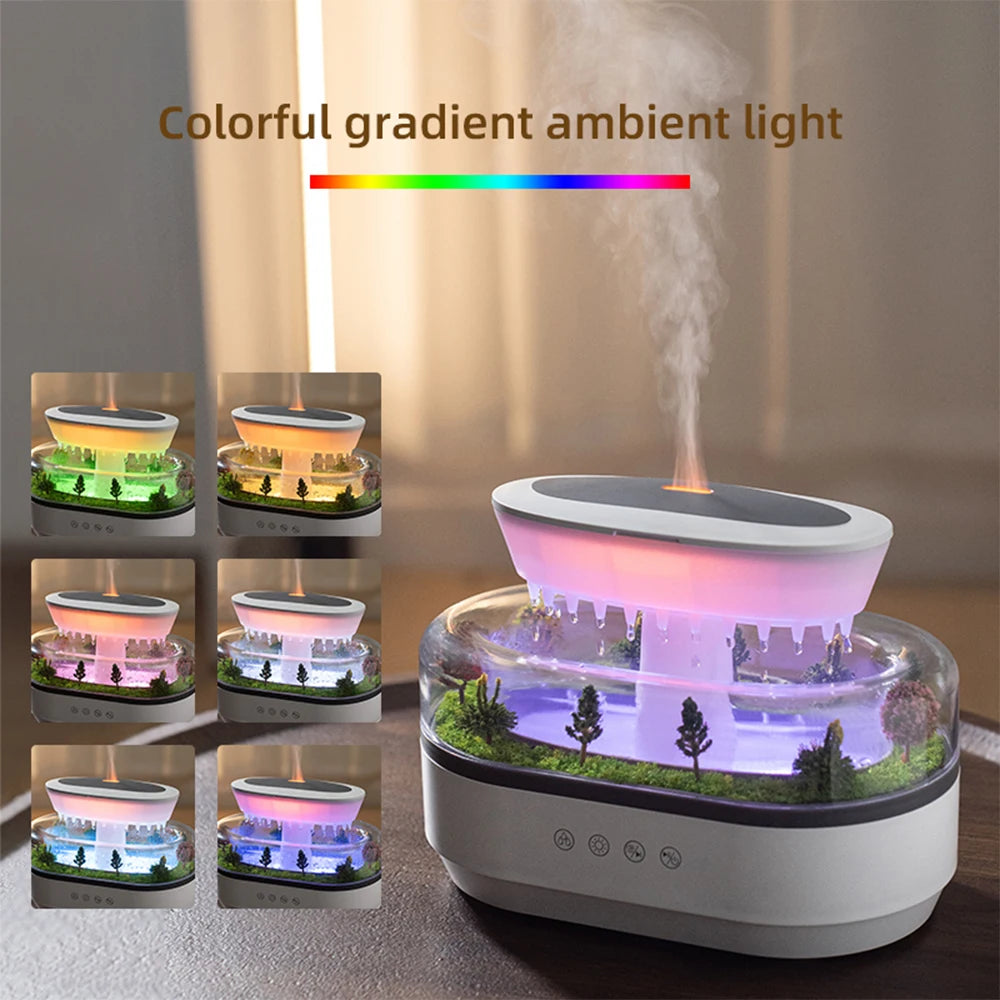 Rain Cloud Cool Mist Humidifier - 7-Color Night Light Aroma Diffuser