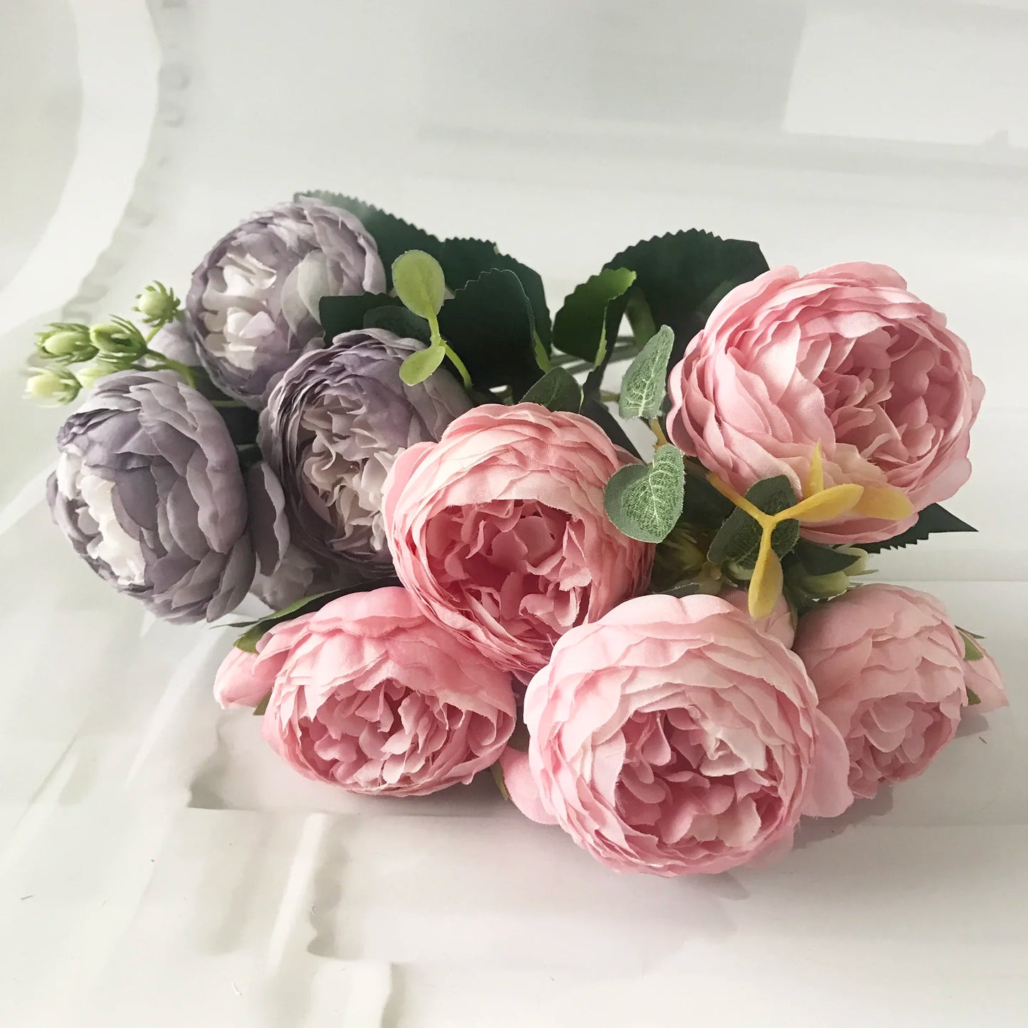 High-Quality Silk Peony & Hydrangea Bouquet for Home & Weddings
