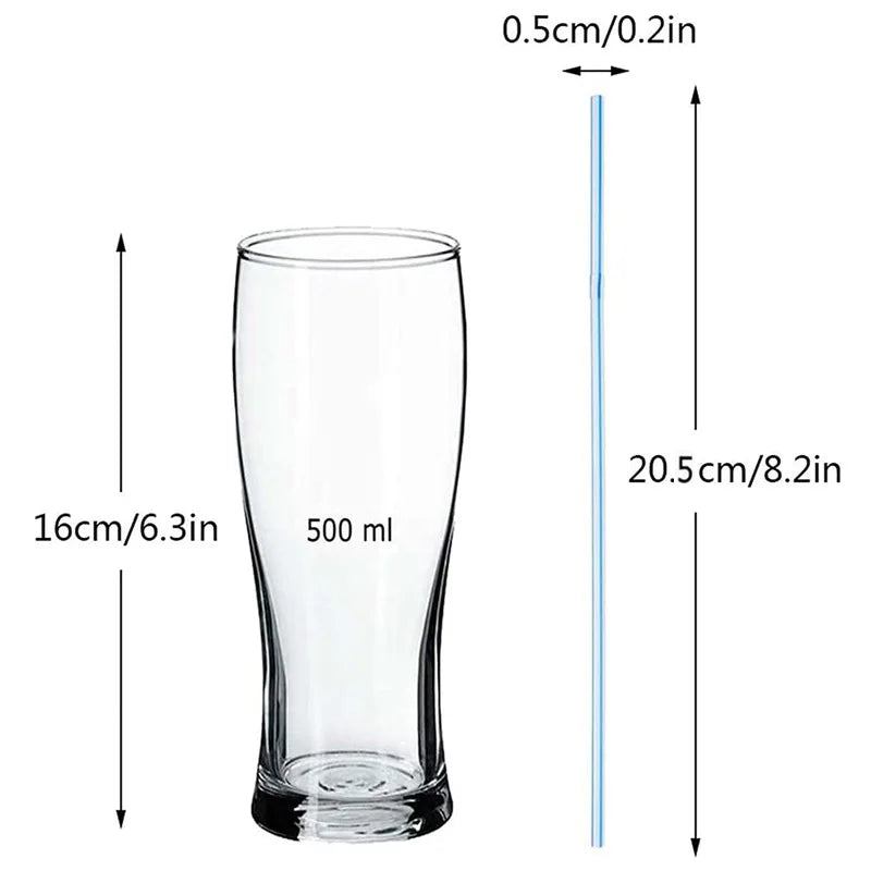 Colorful & Black Drinking Straws – Flexible Party Supplies