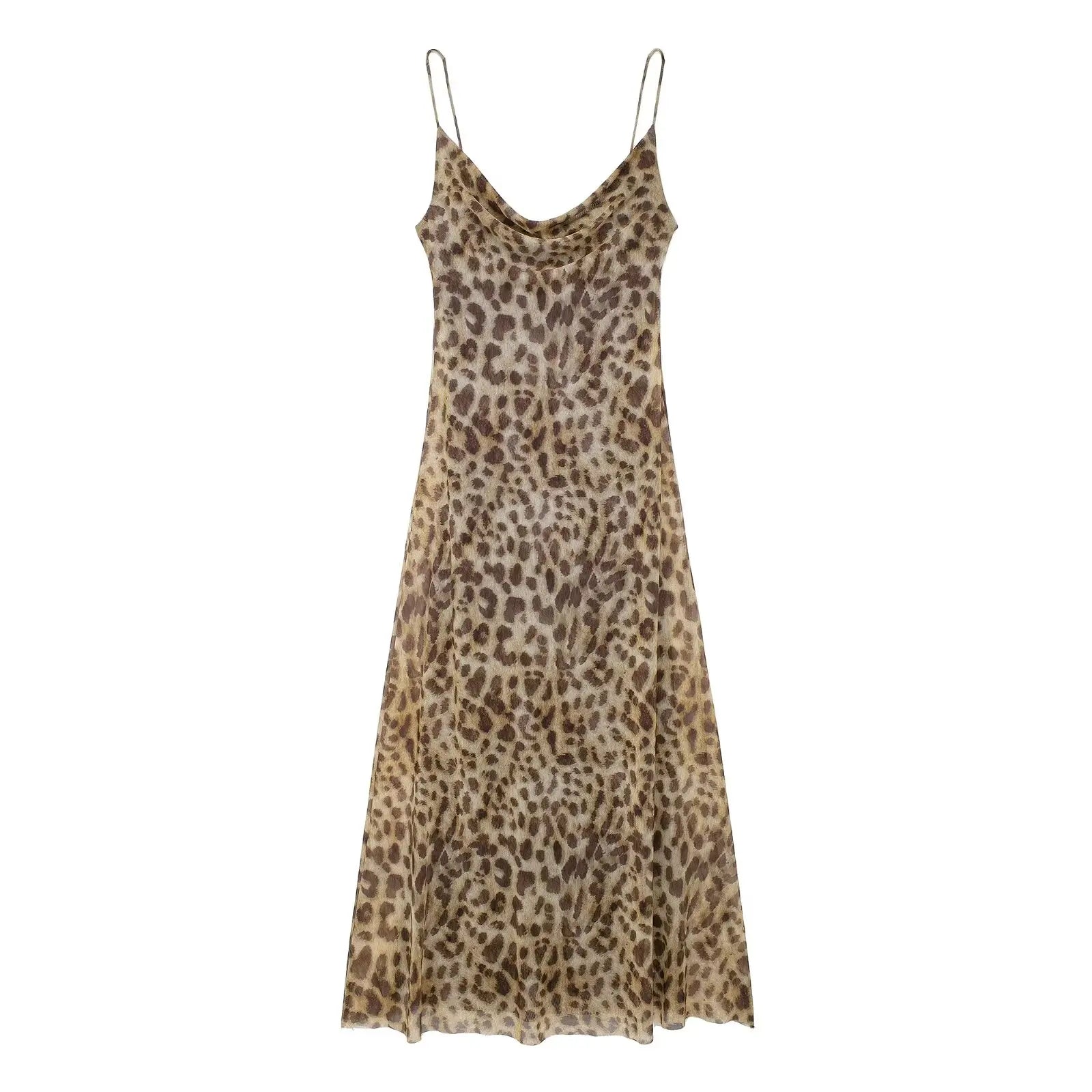 Vintage Women Spaghetti Strap Dress - Beach Party Long Dress