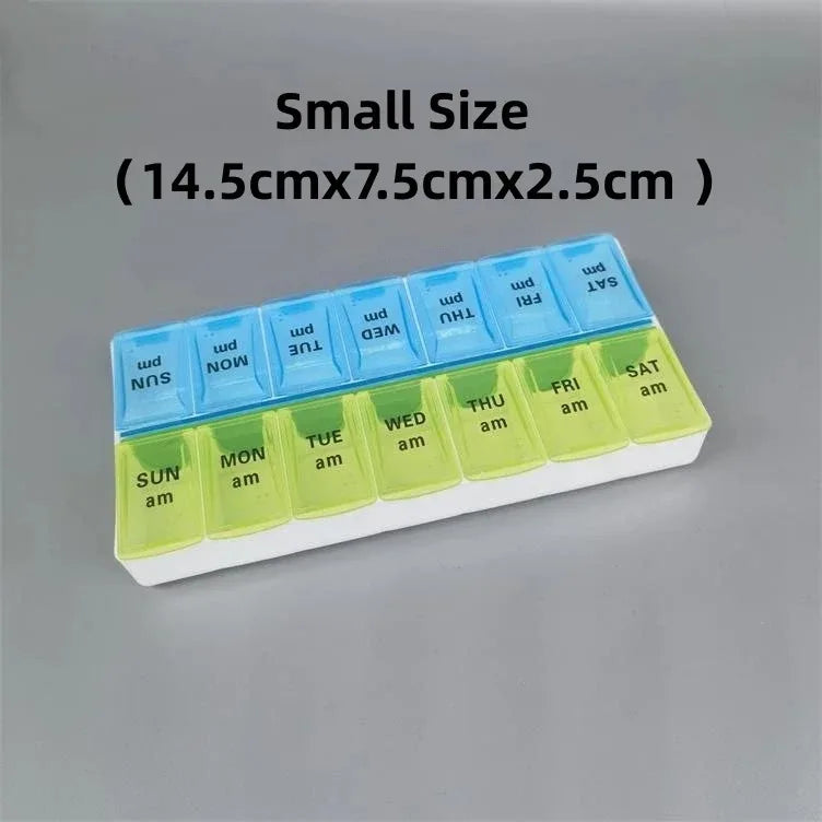 7-Day Travel Pill Organizer with 14 Grids