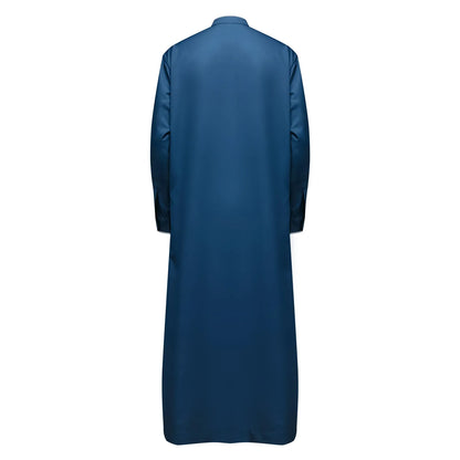 Men's Arabic Thobe - Embroidered Muslim Jubba Robe