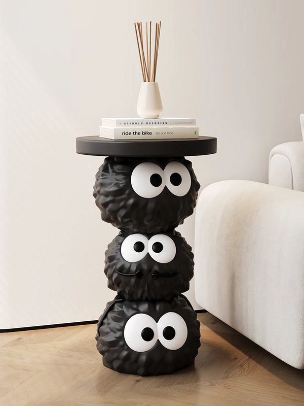 Creative Cartoon Coal Ball Coffee Table Sculpture Resin Living Room