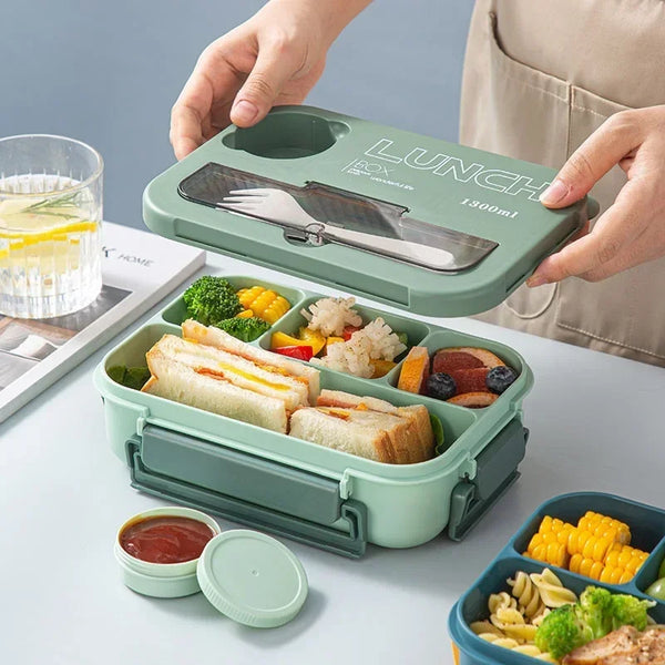 Compartment 1300ML Portable Lunch Box Kids Students Office Bento Box
