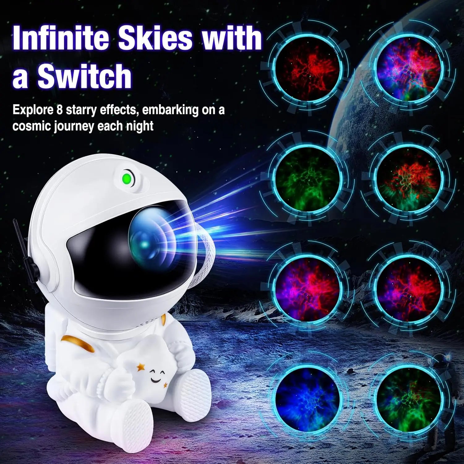 Galaxy Projector with Remote Control | Star Night Light for Kids