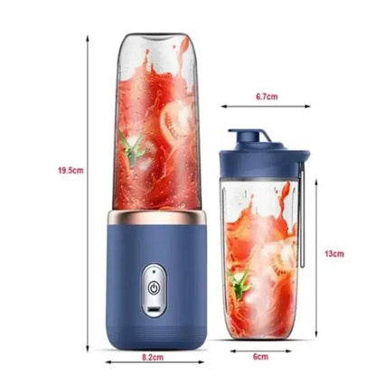 Portable Electric Juicer – Stainless Steel Blade Smoothie Blender Cup