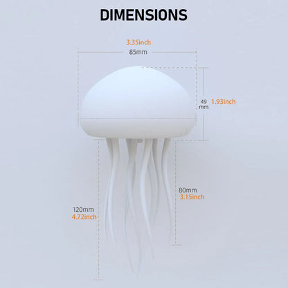 Cartoon Jellyfish Night Light - RGB Gradient LED Lamp with Voice Control