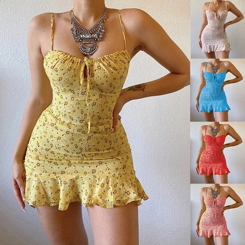Women's Sexy Casual Floral Camisole Dress