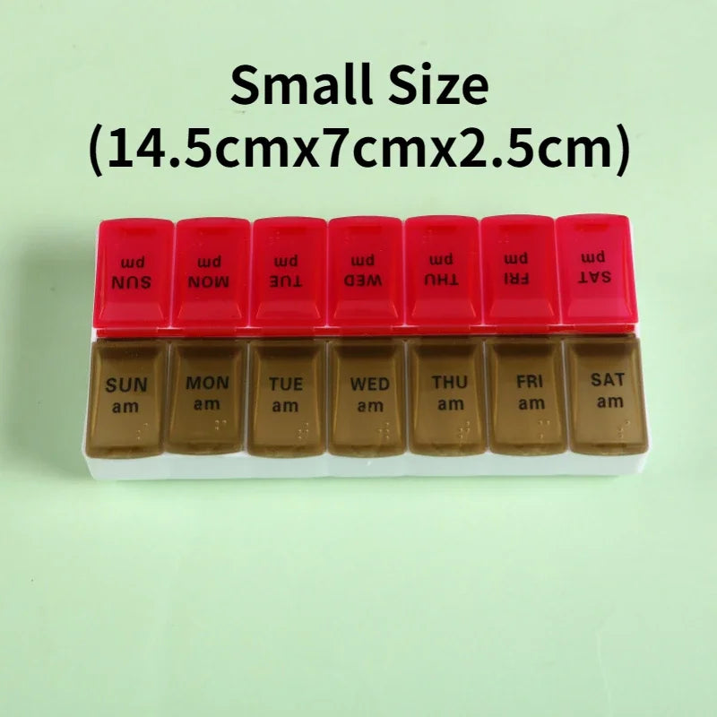 7-Day Travel Pill Organizer with 14 Grids