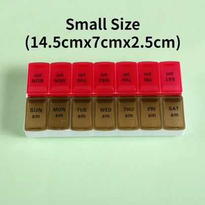 7-Day Travel Pill Organizer with 14 Grids