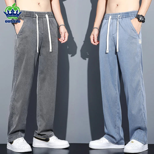 Summer Thin Soft Lyocell Fabric Jeans Men