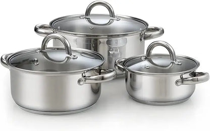 12pc Stainless Cookware Set | Cook N Home Kitchen