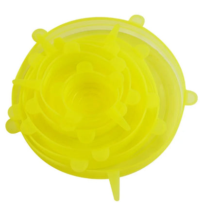 6Pcs Silicone Preservation Covers - Reusable Airtight Food Lids