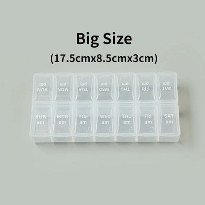 7-Day Travel Pill Organizer with 14 Grids
