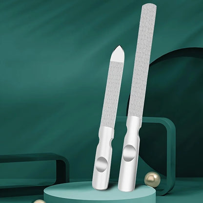 Double-Sided Stainless Steel Nail Files for Manicure