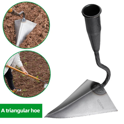 Triangle Small Tip Hoe - Plowing & Soil Loosening Garden Tool
