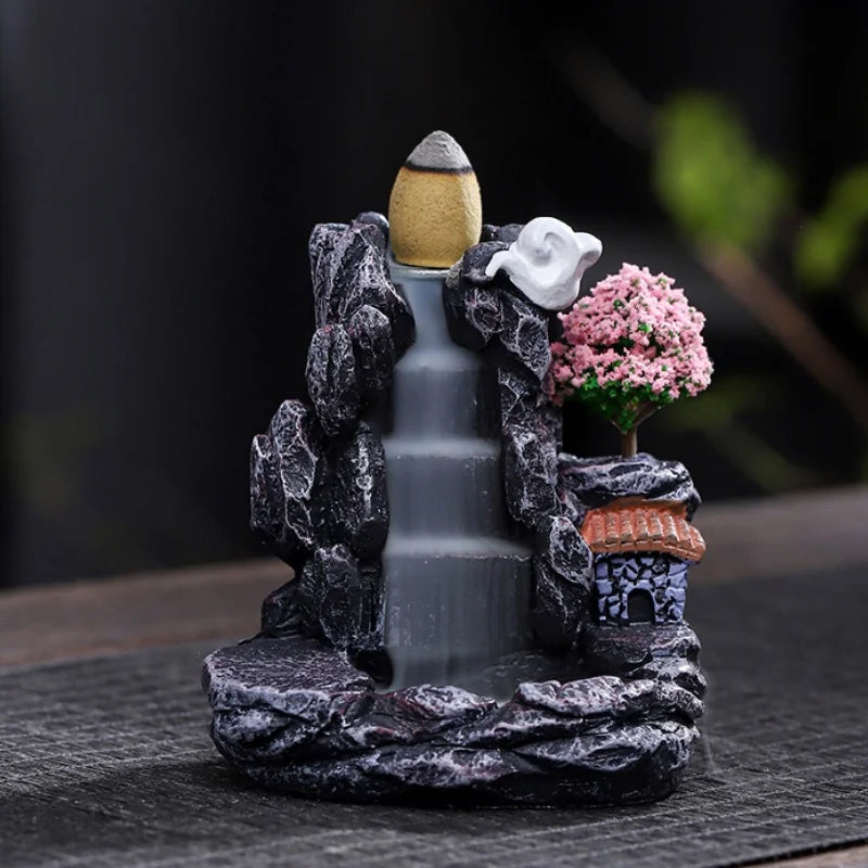 Mountain River Incense Burner | Backflow Aroma Zen Decor
