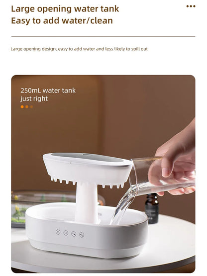 Rain Cloud Cool Mist Humidifier - 7-Color Night Light Aroma Diffuser