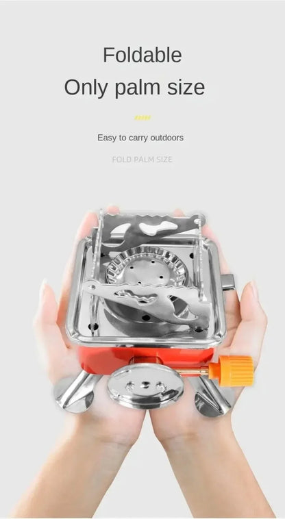Portable Mini Square Stove – Ultra-Light Camping Cookware