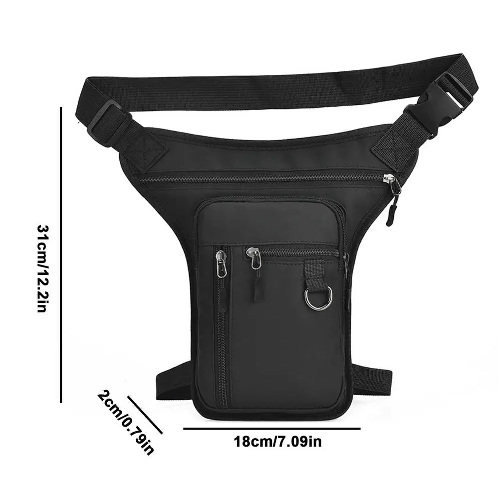 Waterproof Nylon Men Drop Leg Bag Pack Motorcycle Riding Casual Shoulder Cross Body Thigh Male Hip Belt Waist Bags