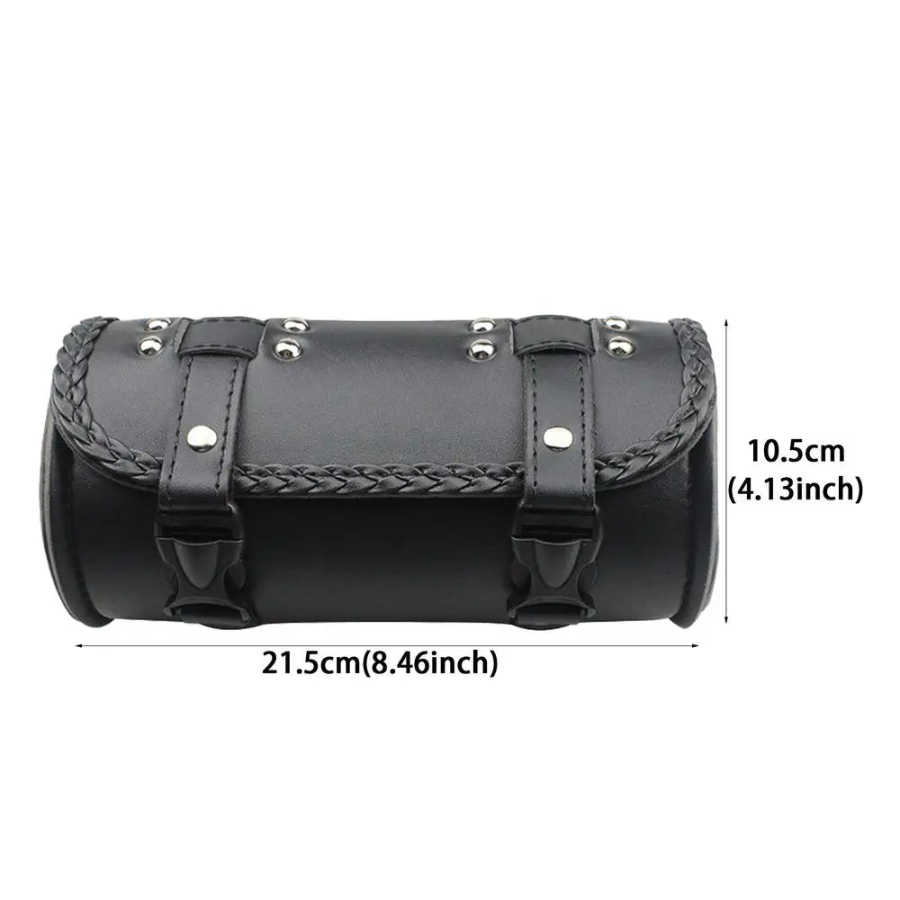 Vintage PU Leather Motorcycle Tool Bag – Waterproof Storage