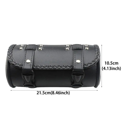 Vintage PU Leather Motorcycle Tool Bag – Waterproof Storage