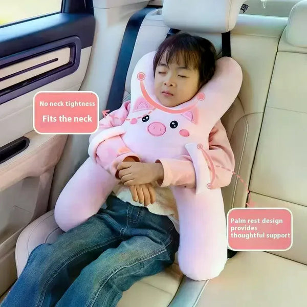 Kids Car Neck Pillow With Seat Belt Safety Sleep Aid Prevent Leaning