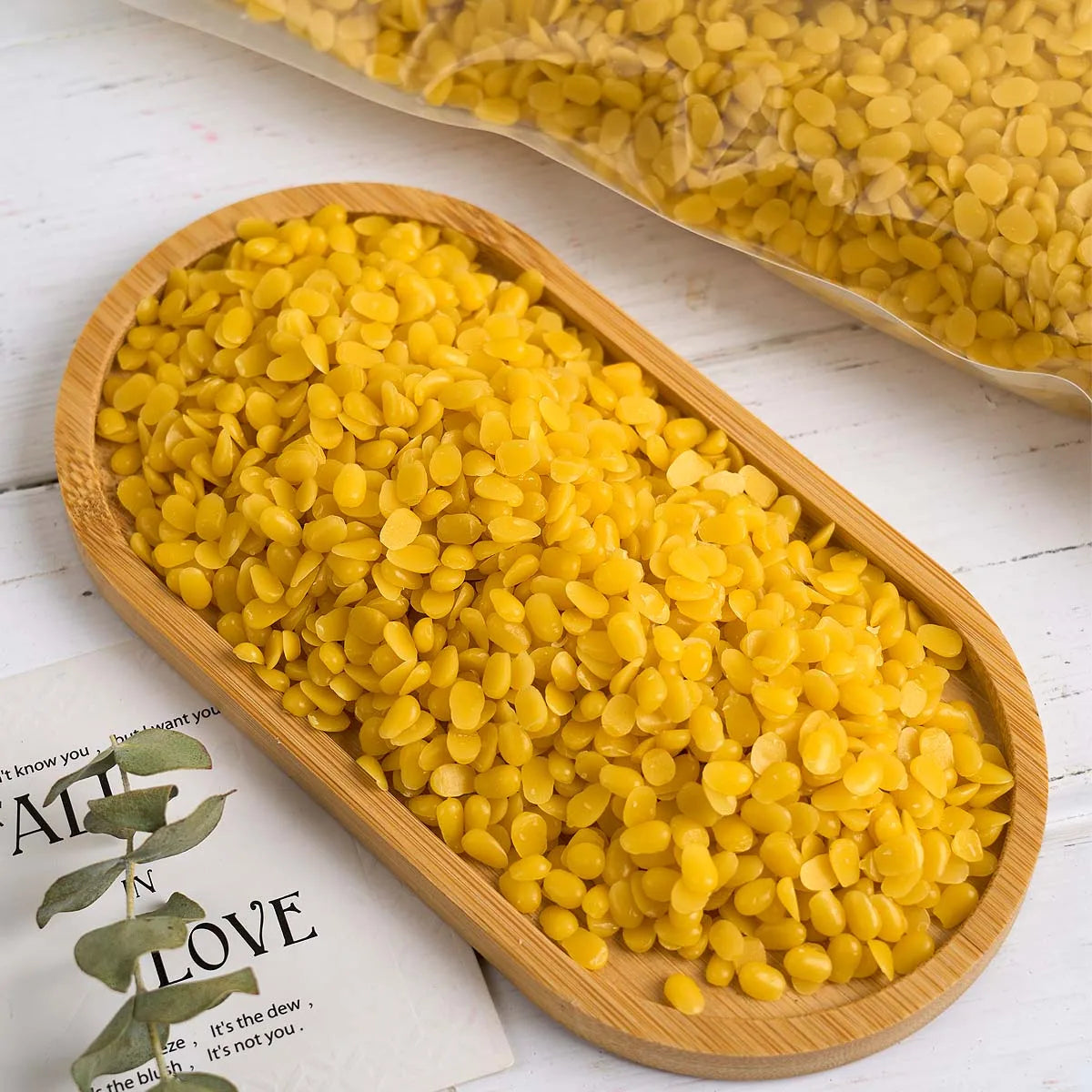1LB Yellow & White Beeswax - Natural DIY Candle Making Supplies