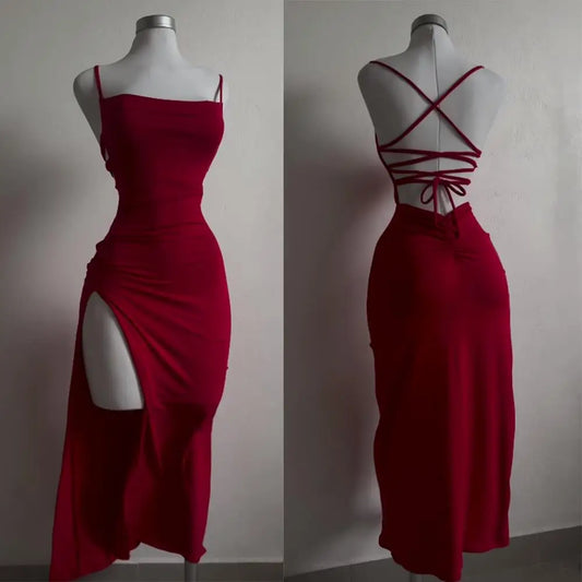 Summer High Sensibility Halter Dress - Spice Girl Bag Hip Style