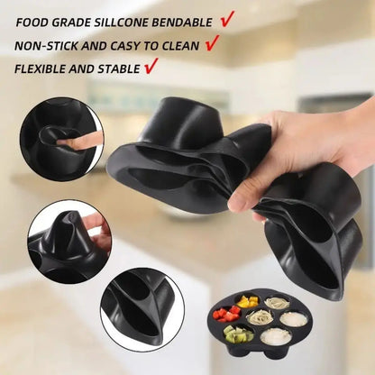 7-Hole Silicone Cake Mold | Air Fryer & Baking Accessory