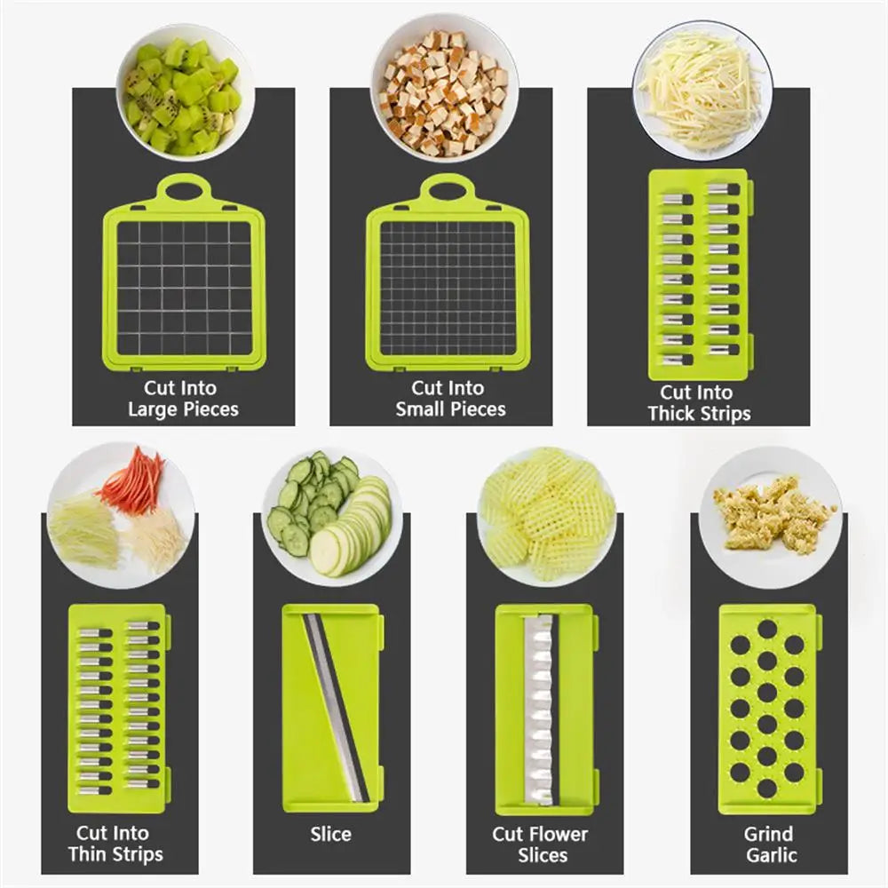 14/16 In 1 Multifunctional Vegetable Chopper Onion Chopper Handle Food Grate Food Chopper Kitchen Vegetable Slicer Dicer Cut