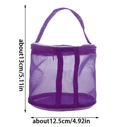 Portable Yarn Storage Bag - Hollow Mesh Knitting Organizer