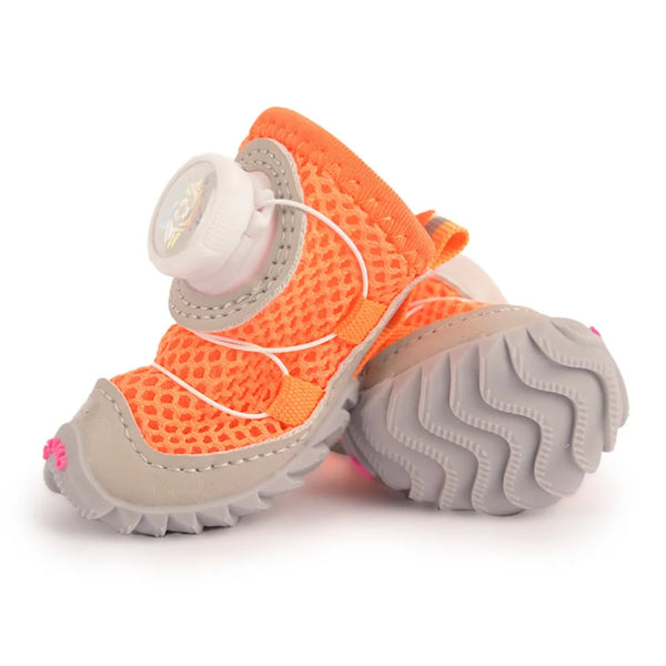 4pcs Set Pet Paw Accessories Breathable Dog Mesh Shoes Adjustable