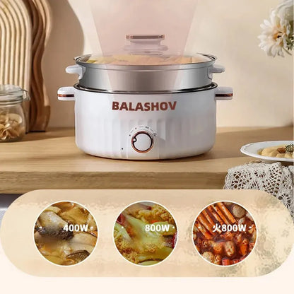 Mini Portable Electric Cooker – Double Layer Non-Stick Hot Pot