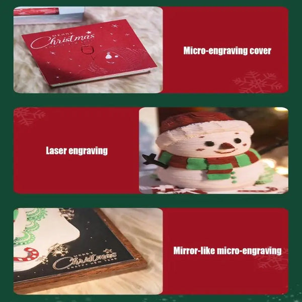 Paper Carving Snowman Calendar 2026 Daily Calendar With Acrylic