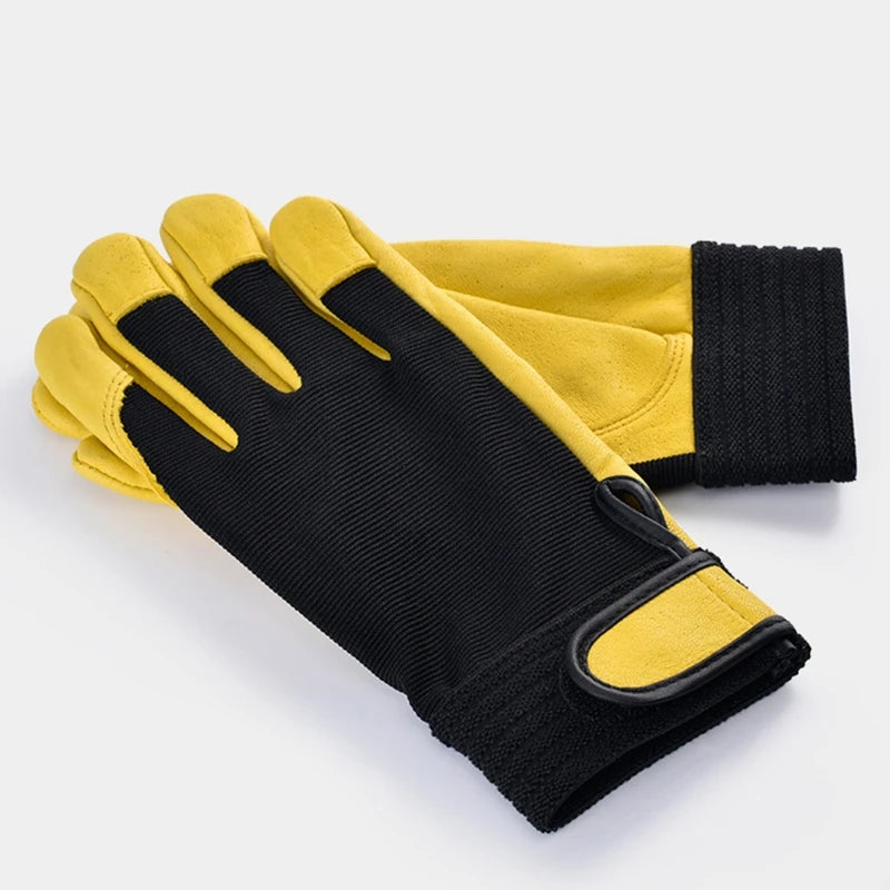 Men's Tough Grip Leather Work Gloves | Utility & Gardening