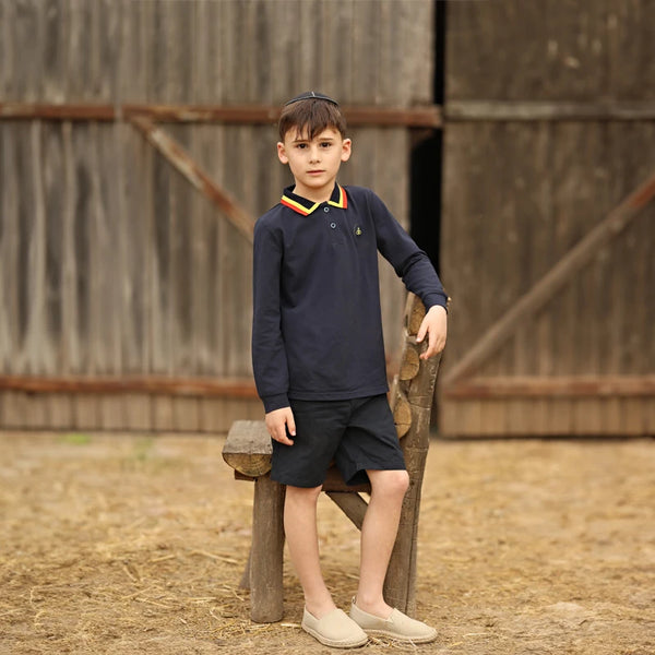Kids Family Clothing Set Stripes Collar Dress Boy Shirt Baby Top