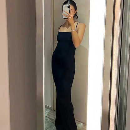 Women's Casual Lounge Slip Long Dress -Sleeveless Backless Maxi